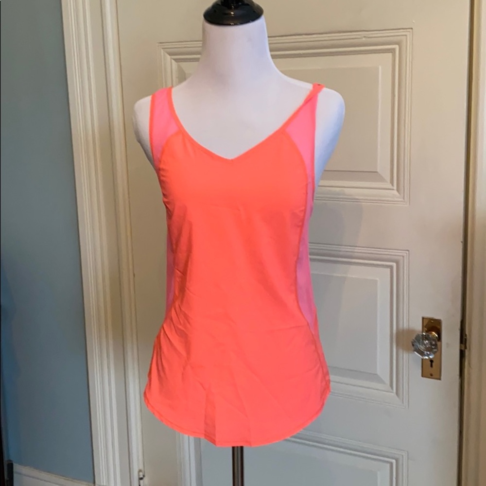 Lululemon bright orange tank top